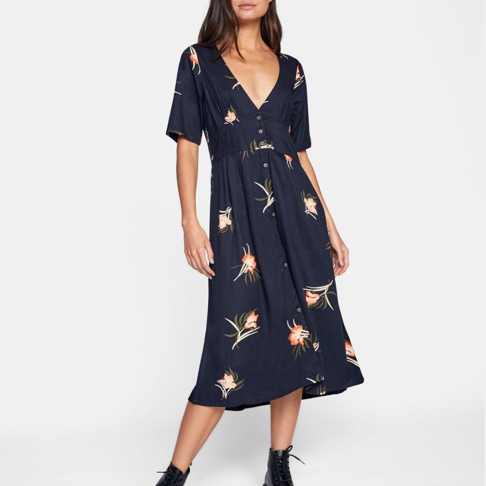 RVCA Avenue Midi Dress NWT